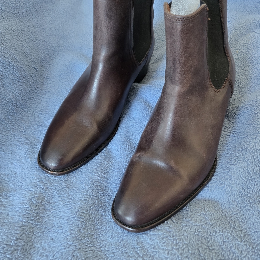 Frye Sacha Chelsea Boot Dark Brown Leather Pointed Toe Ankle Boots 7.5 - Picture 5 of 15